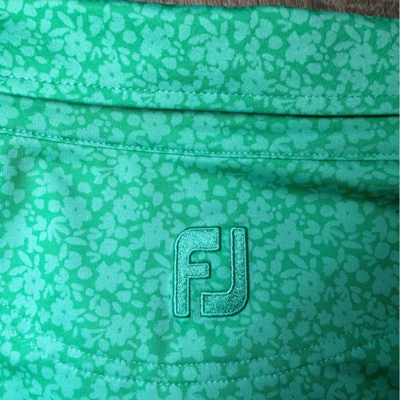 FootJoy Men's Painted Floral Lisle Self Collar Golf Polo ProDry Performance XL - Picture 5 of 10